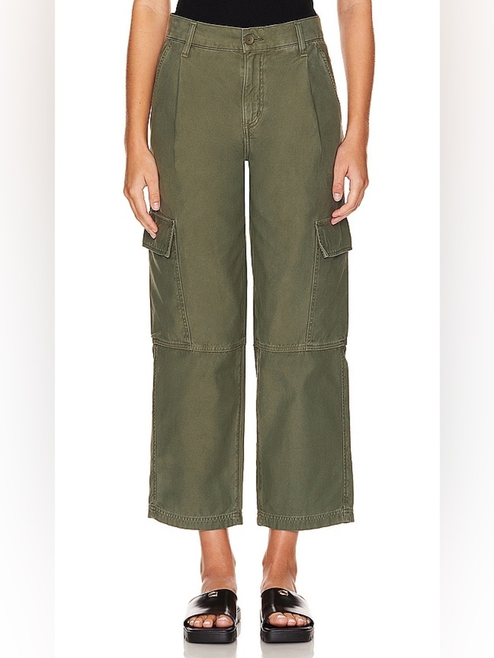 AGOLDE Jericho Pant Fatigue Cargo Wide Leg Utility Pants Olive Green Size 27